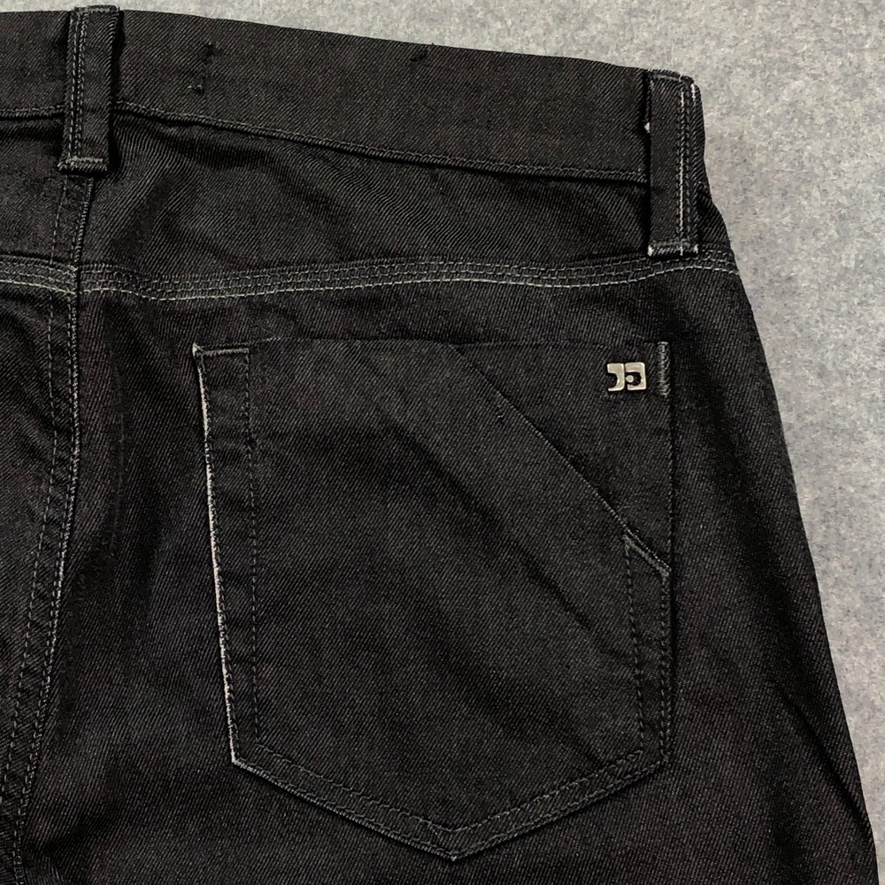 Joes Men Jeans 33x34 Black Brixton Straight Narrow Coated Rock Metallic Mid-rise - Picture 8 of 16